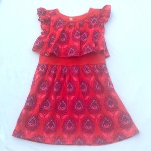 Tea Collection red floral dress